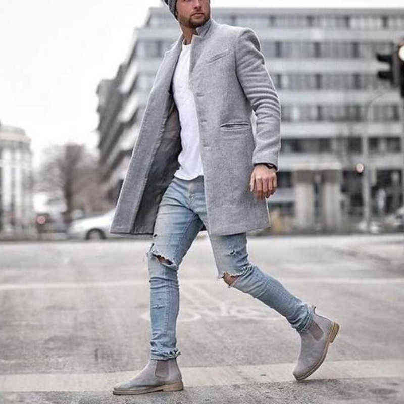 Męskie garnitury Blazers Nowa kurtka męska Społeczna swoboda jesień zima ciepła moda czysta kolor w stylu kukurydzy Kurtka streetwear Hip Hop Męski wiatrak L220902