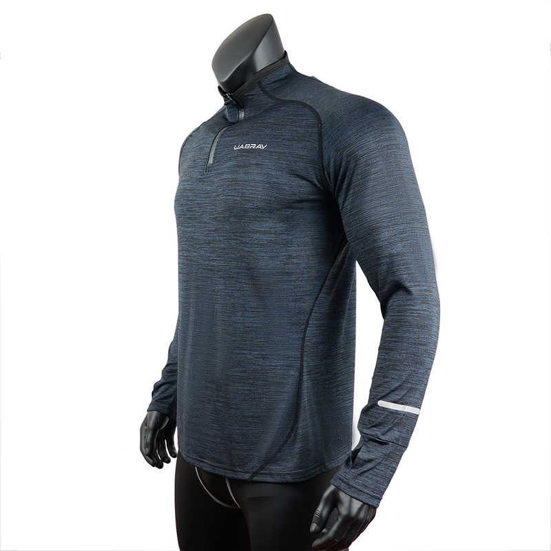 Men's T Shirts Mens Sports T-Shirt Sportswear Long Sleeve Running Gym Clothing Fitness Compression Shirt Zip Pullover Hiking Rashguard w42 220902
