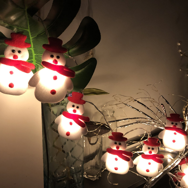 Outros suprimentos de festa do evento 165m 10led Snowman Christmas Tree Led Deer String Light Christmas Decoration for Home Christmas Ornamentos Ano 220908