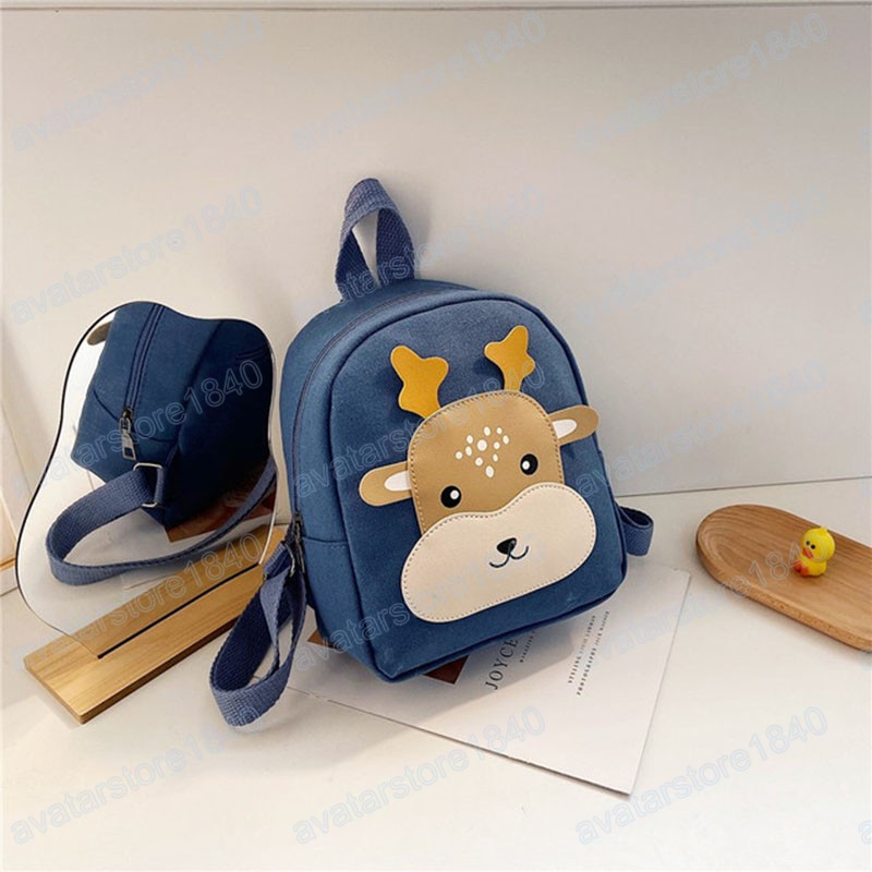 S￼￟e Cartoon -Hirsch -Kinderbeutel sch￶ne Jungen M￤dchen kleine Rucksack Baby Kinder Kindergarten Schultasche Freizeit -Reisehandtaschen