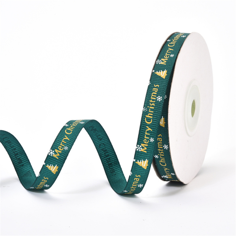 Andra evenemangsfest levererar 10 meter 10 mm julband tryckt grosgrain diy band för presentförpackning bröllop xmas dekoration hår bågar 220901