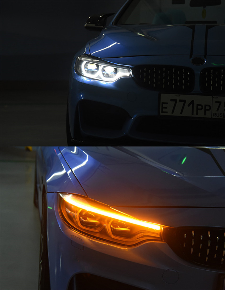 Headlight For BMW 4 Series F32 M3 2013-20 20 Head Lights Laser Style Replacement DRL Daytime Lights Full LED Lens Lighthouse