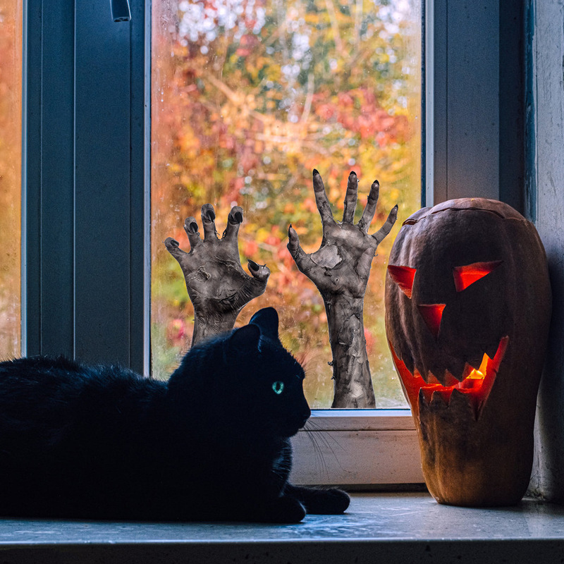 Andere Event- und Partyzubehör, lebensechte Horror-Geisterhände, Wandaufkleber, Halloween-Dekorationen, Sprungschrecken, Fensteraufkleber, PVC, abnehmbare, selbstklebende Aufkleber 220901