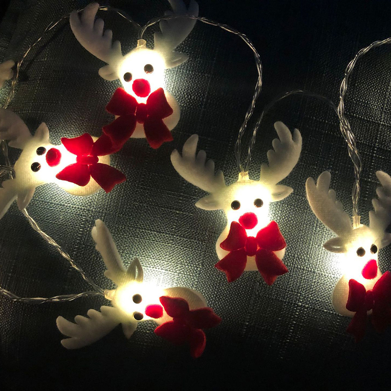 Outros suprimentos de festa do evento 165m 10led Snowman Christmas Tree Led Deer String Light Christmas Decoration for Home Christmas Ornamentos Ano 220908