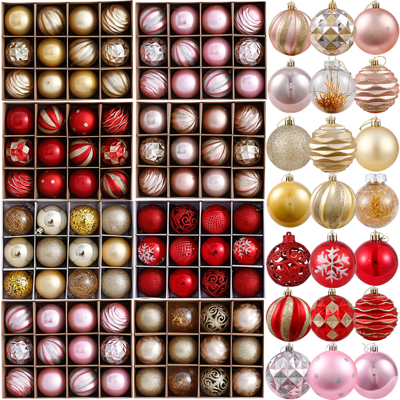 Autres fournitures de fête d'événement brillant paillettes décorations d'arbre de Noël boules suspendues ornements de boule pendentif décors de fête à la maison année boîte-cadeau Navidad 220901