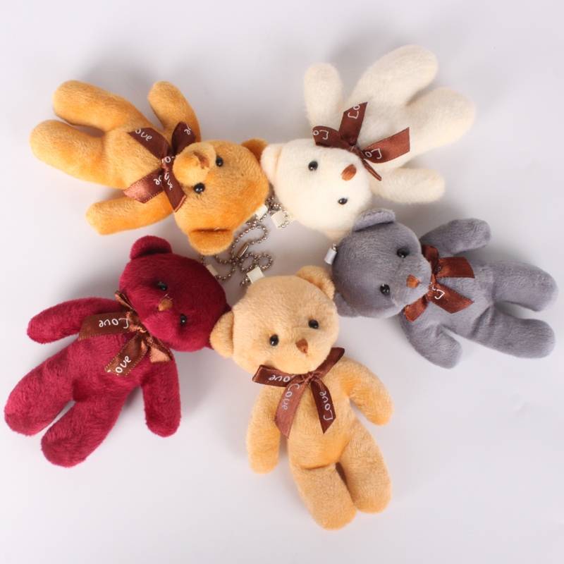 Dolls de pelúcia /lote macio de urso de urso brinquedos mini ursinhos de ursinho de ursinho de ursinho de urso boneca de brinquedo pequeno para festas pingente de teclado de casamento pingente de pelúcia 220902