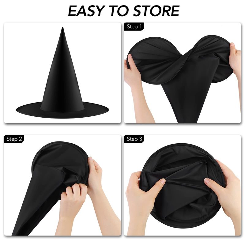 Autres fournitures de fête d'événement Halloween Chapeau de sorcière noir Accessoires de costume de magicien avec corde à suspendre pour la décoration de la cour extérieure Fournitures de fête d'Halloween à la maison 220901