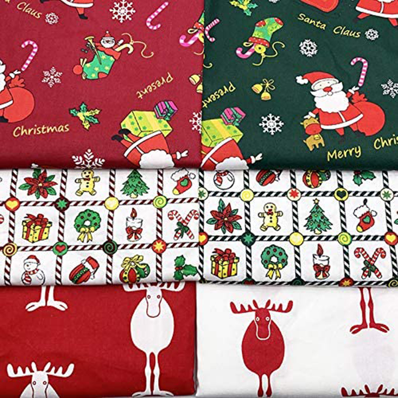 Autres fournitures de fête d'événement 6 pièces 100% coton artisanat tissu Bundle Patchwork 50x40cm Quilting couture noël motif chiffons bricolage Artcraft tissu 220908