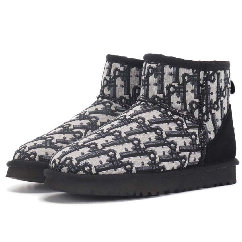 Winter Schneestiefel schwarz graue Mode klassische Knöchel Frauen Mädchen kurze Stiefel Schuhe Schuhe