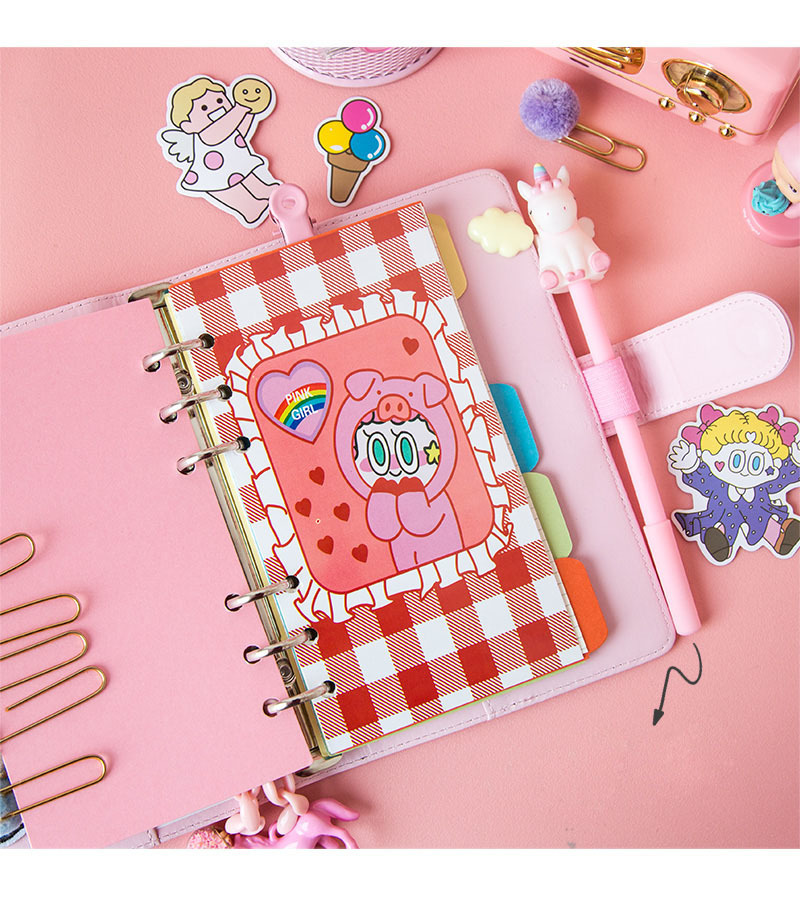 Блокноты Sharkbang A6 PU кожа Loak Leak Leaf Planner Set Spiral Notebbook Binder Journal Agenda Bullet Kids Girls День рождения подарок 220902