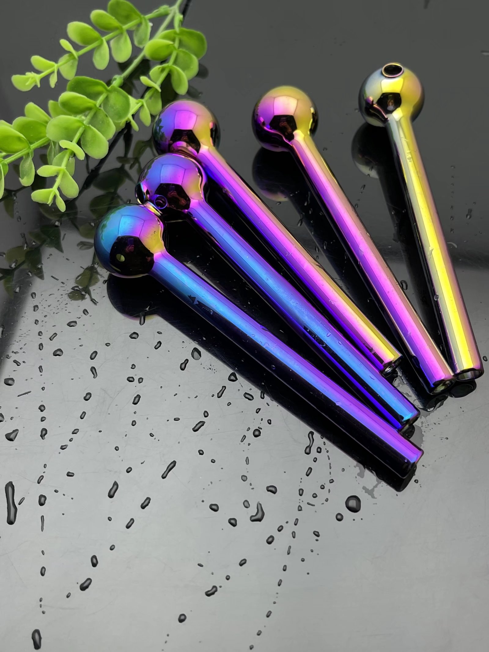 Glass Pipes Smoking Manufacture Hand-blown hookah Spray Color Electroplating Mini Glass Pot