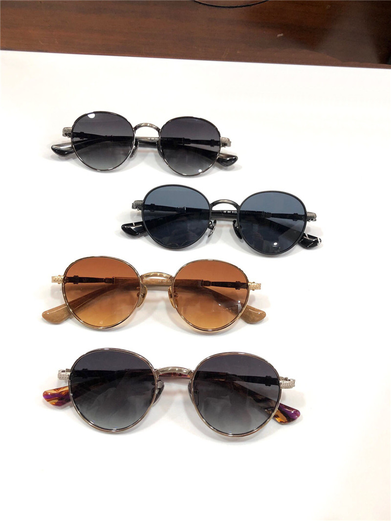 Novo design de moda óculos de sol retrô 8073 requintado armação de metal redondo estilo popular e versátil ao ar livre óculos de proteção uv400 qualidade superior