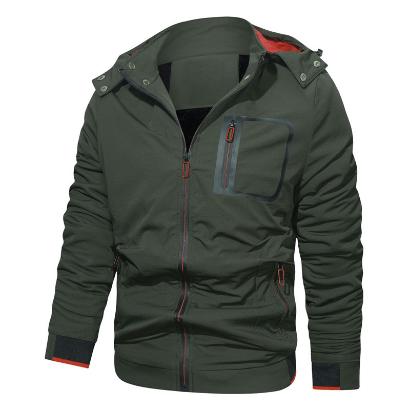 Herren Jacken Herbst Lässige Winddichte Jacken Männer Winter Fleece Mäntel Militär Oberbekleidung Mit Kapuze Bomber Jacke Herren Solide Zipper Outwear 220902