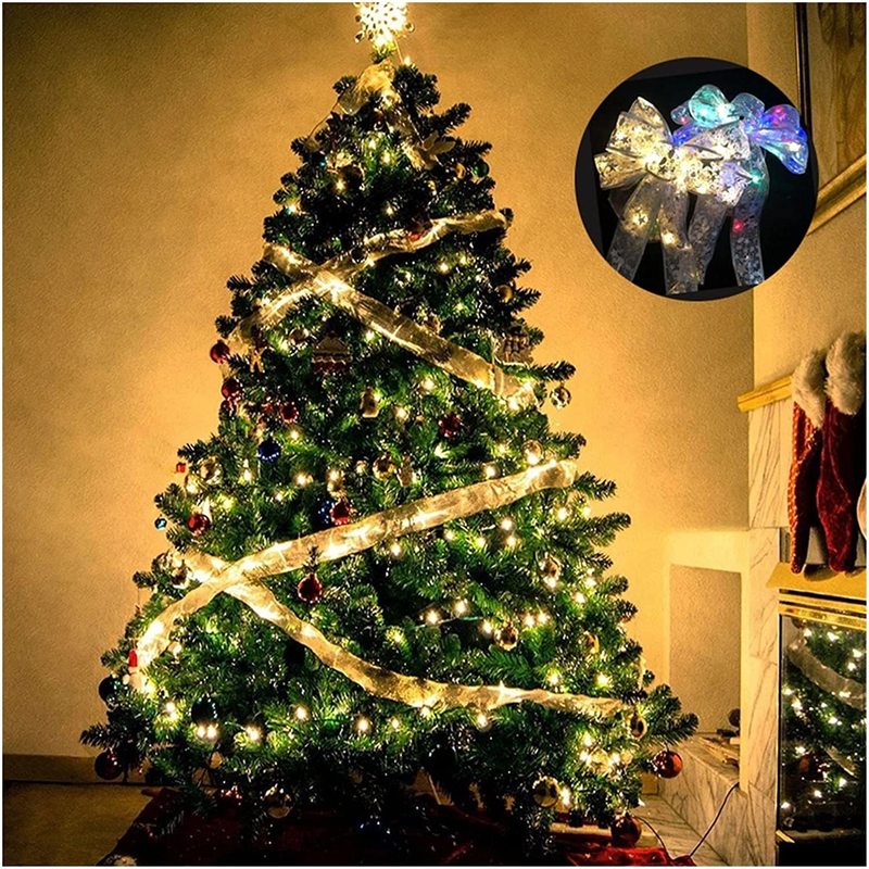 Decorazioni natalizie decorazioni natalizie a led fioctini di fiocchi le luci ornamenti dell'albero di Natale la casa navigad regalo matrimoni decorazioni 220901