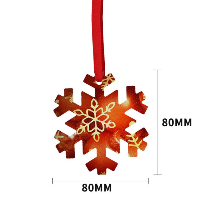 DIY Christmas Pendant Sublimation Blank Snowflake Bells Heat Transfer Christmas Ornaments Decoration SN4671