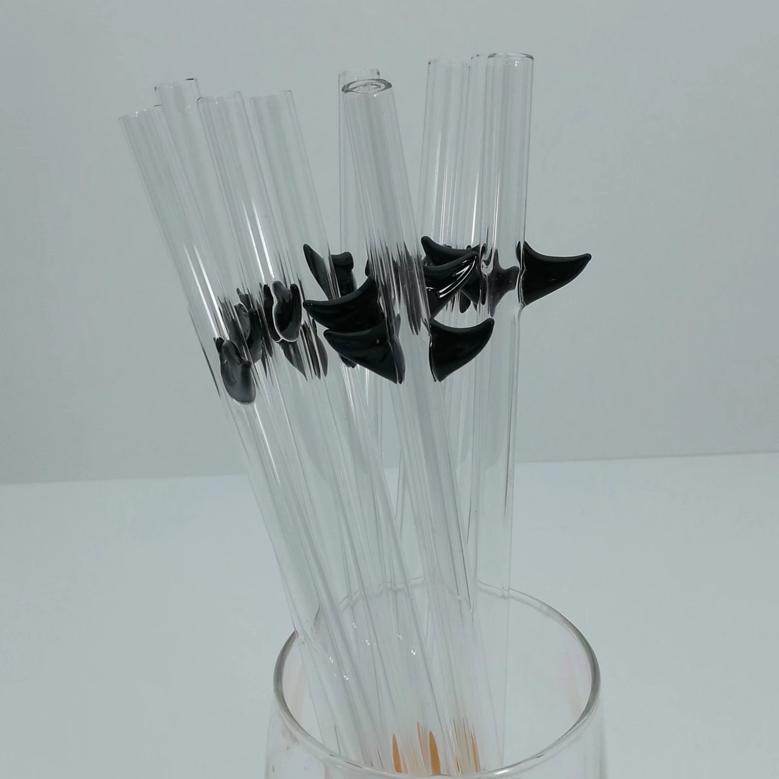 Glass Pipes Smoking Manufacture Hand-blown hookah Beard glass straw length 20cm diameter 10mm