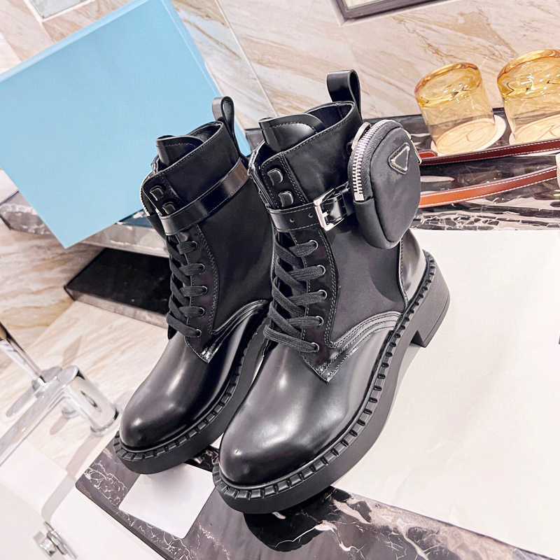 Nyaste dubbelficka Taktiska plattformsst￶vlar M￤n och kvinnor ￤kta l￤derplattform Nylon Senaste v￤ska Luxury Tank Boot Top Quality Casual Shoes With Box Storlek 35-46