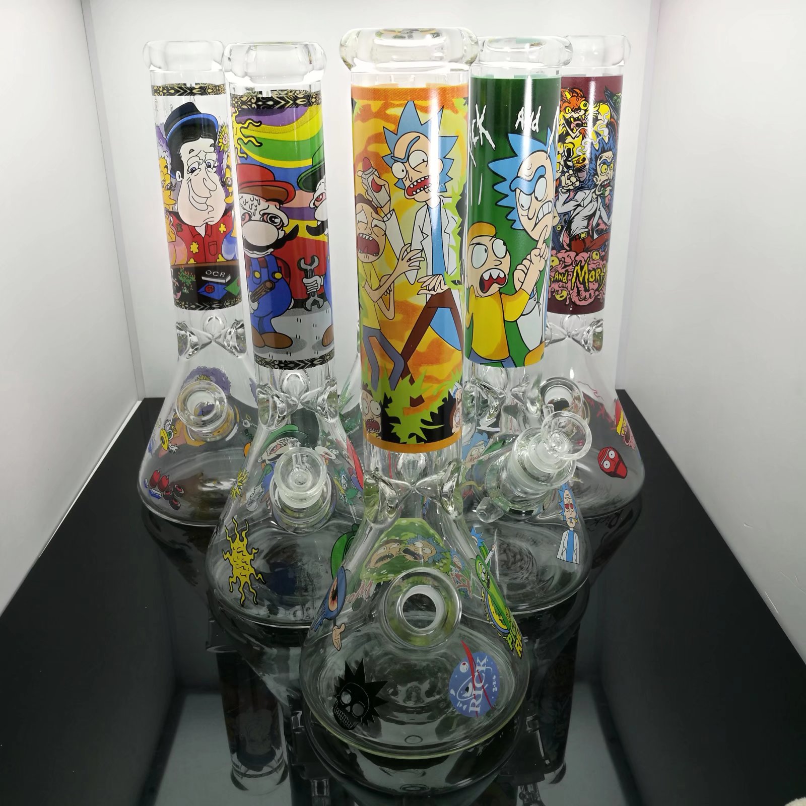 new Double crystal glass pot Wholesale Glass Bongs Accessories, Glass Water Pipe Smoking, 