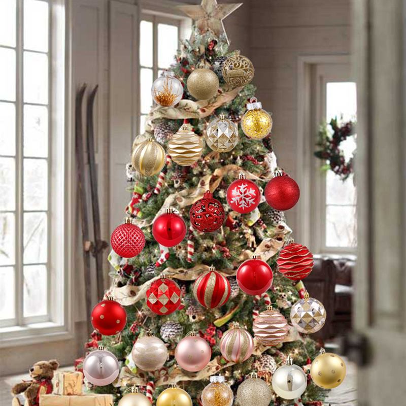 Autres fournitures de fête d'événement brillant paillettes décorations d'arbre de Noël boules suspendues ornements de boule pendentif décors de fête à la maison année boîte-cadeau Navidad 220901