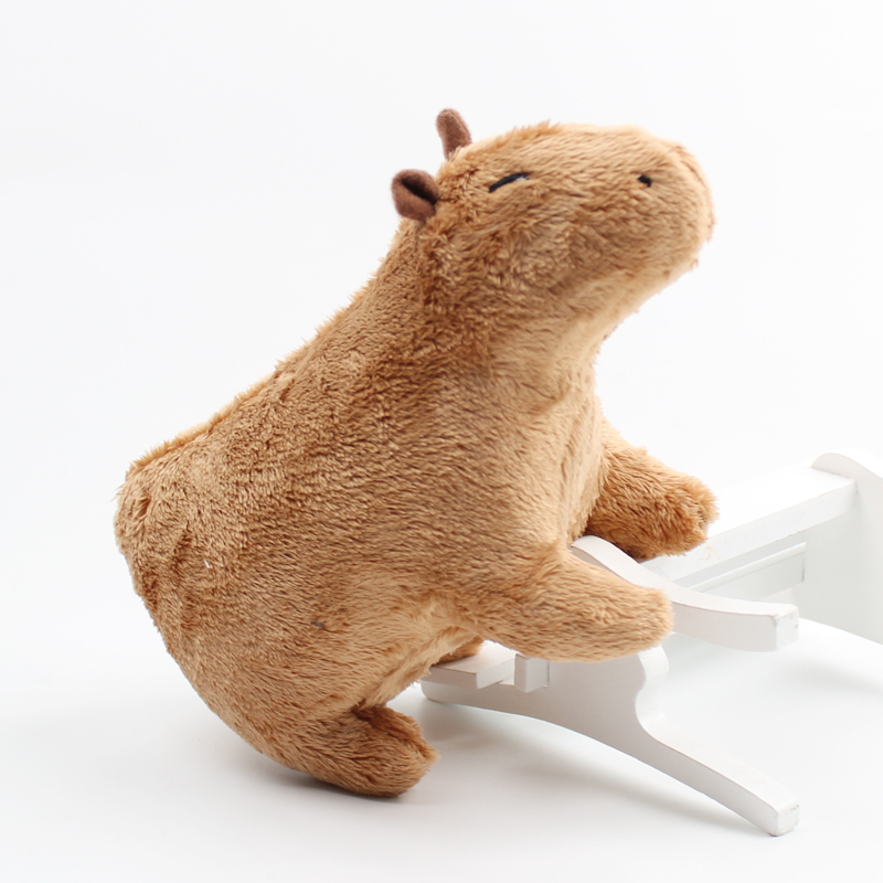 Plyschdockor 18 cm fluffig capybara plysch docka kawaii capybara fylld leksakssimulering fyllda djur barn juguetes födelsedagspresent hem dekor 220902