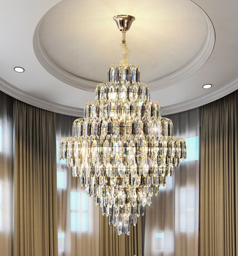 Designer Light Luxury Villa Main Hall Crystal Chandelier Luxury Hotel Restaurant Sales Office Custom Lights