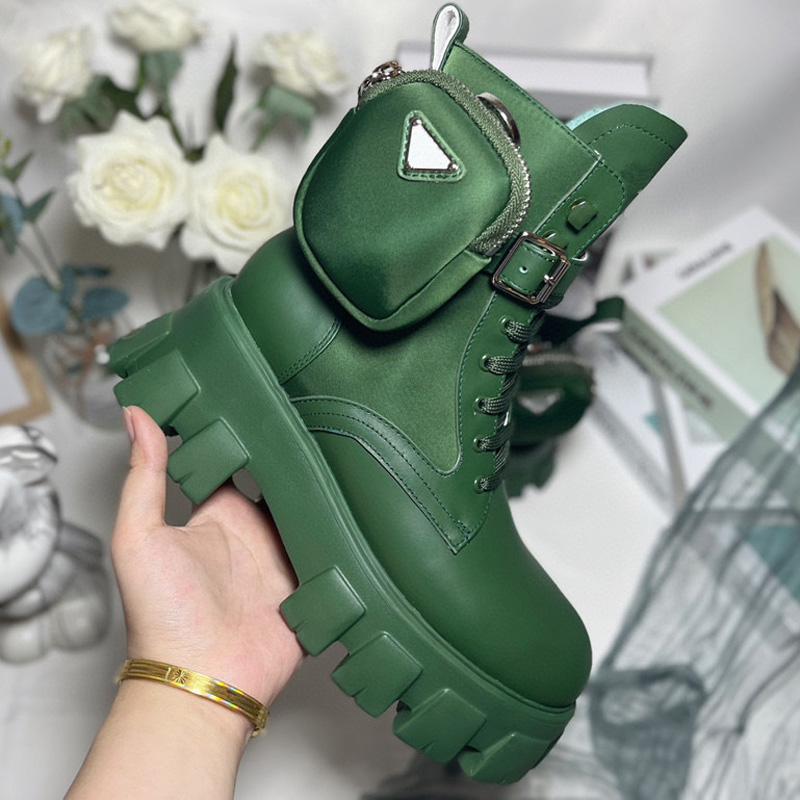 Nyaste dubbelficka Taktiska plattformsst￶vlar M￤n och kvinnor ￤kta l￤derplattform Senaste v￤ska Tank Boot Top Casual Shoes Storlek 35-46