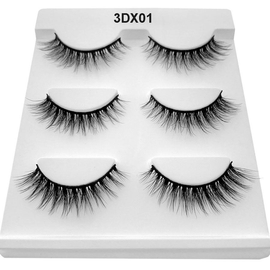 Natural Thick False Eyelashes Soft and Delicate Curly Crisscross Hand Made Reusable Multilayer 3D Fake Lashes Extensions Eyes Makeup Accessory