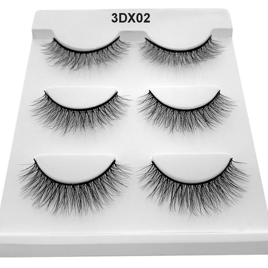 Natural Thick False Eyelashes Soft and Delicate Curly Crisscross Hand Made Reusable Multilayer 3D Fake Lashes Extensions Eyes Makeup Accessory