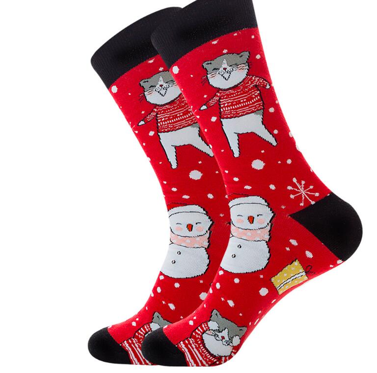 Noel çorap kadın erkekler yüksek kaliteli pamuk mutlu kişilik karikatür kış sonbahar uzun çorap