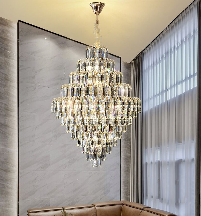 Designer Light Luxury Villa Main Hall Crystal Chandelier Luxury Hotel Restaurant Verkoopkantoor Custom Lights