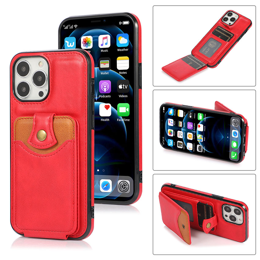 Wallet -hoesjes voor iPhone 14 13 12 11 Pro Max XS XR XSMax 8Plus Telefonische cases van topkwaliteit modekaart zakontwerper mobiele telefoonhoes