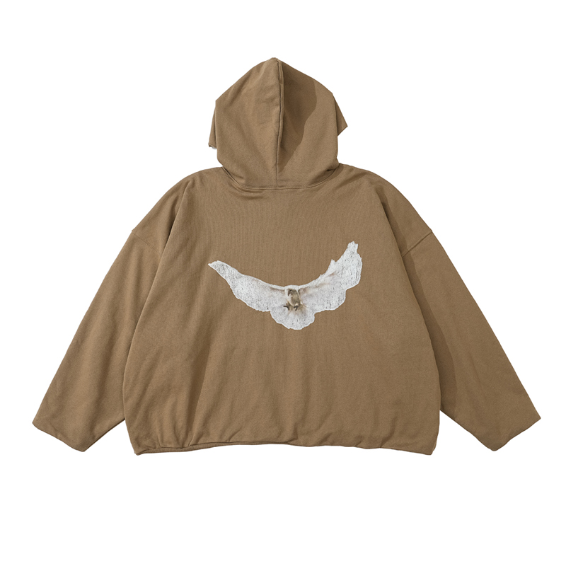 22FW Europe Paris USA Double Couche Oversize Hoodie Collaborer Automne Hiver Skateboard Sweat À Capuche Streetwear Fly Logo Pull Sweat À Capuche Plus La Taille