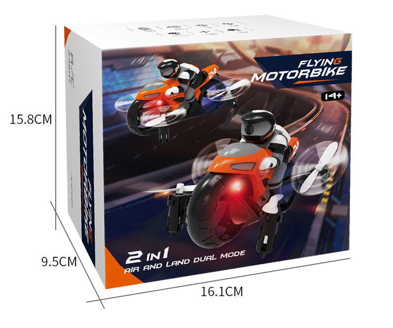 Motocicletta volante RC 2 in uno con videocamera HD Giocattoli bambini Simulatori Telecomando Auto trasformabili Quadcopter Drone Velivoli elettrici Dual Mode Christmas Boy Gift