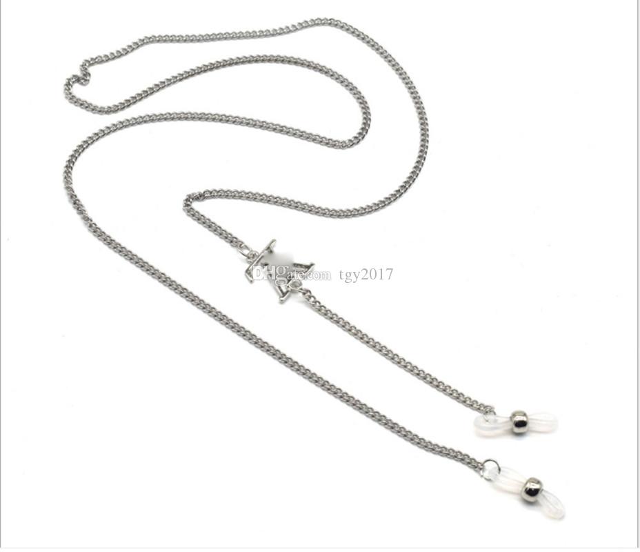 Multi-Design Mode Sonnenbrillenkette Metall Gold Silber Gungray Farbe Brillenschnur Zubehör Seil Lanyard Silica-Gel Loop Anti-Rutsch-Halterschnüre