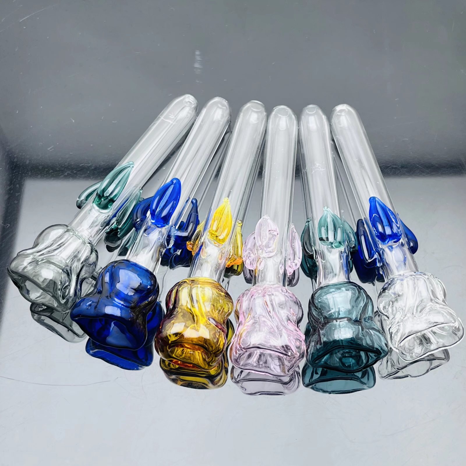 Smoking Pipes bongs Manufacture Hand-blown hookah Thickened rose glass pipe