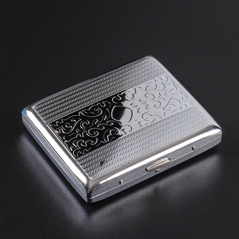 Metall Portable Dry Herb Tobacco Cigarette Case Holder Flera stilar Mönster Lagring Omslag Box Innovativt skyddsskal Rökning Stash Cases DHL gratis