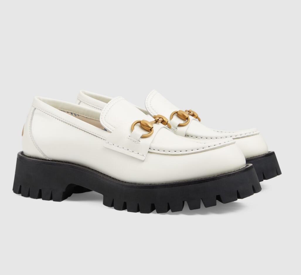 Grossistkvinnor loafers klär skor gyllene metalliska broderade bi läderplattformar lugga ensam lady oxford promenad med låda