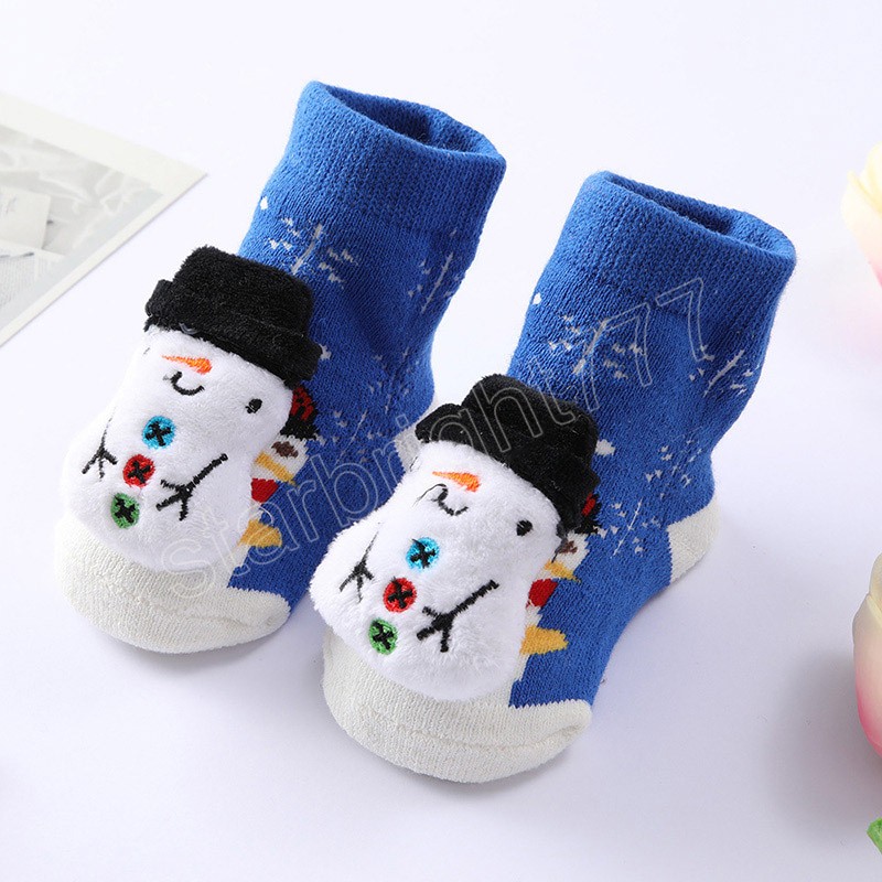 Christmas Baby Socks For Newborn Winter Santa Infant Toddler Floor Socks Soft Boy Girl Xmas Party Sock Gift