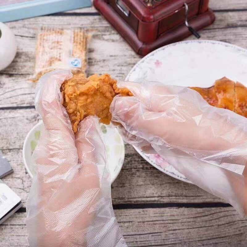 Wegwerphandschoenen verdikken voedsel van voedingskwaliteit speciale rivierkreeft eten catering commercieel keuken huishouden transparant plastic