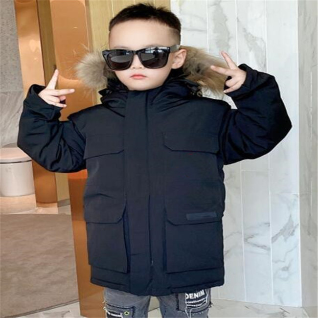 Barndesigner Down Coat Top Quality Boys Girls Hooded Padded Parka Coats Outdoor Child Jackets Children Outwear Jacket