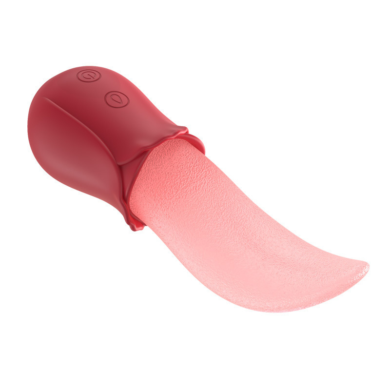 10-Gang-Vibrator, realistisches Lecken der Zunge, Rosenvibratoren, Brustwarzen, Stimulation der Klitoris, Sexspielzeug für erwachsene weibliche Paare