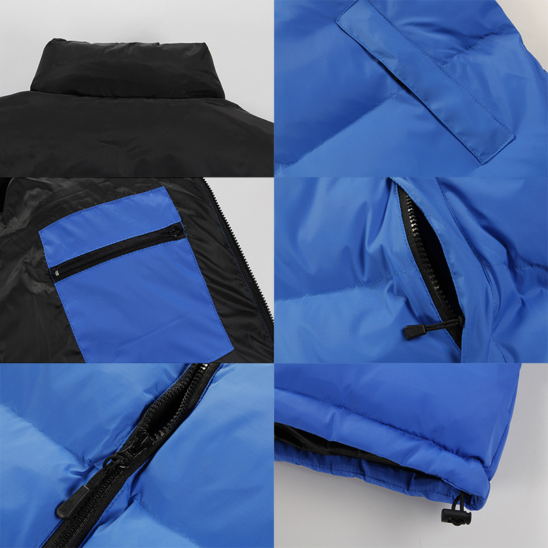 복어 재킷 아래로 아래쪽 재킷 디자이너 코트 코트 남성 여성 지퍼 패치 워크 자수 편지 포켓 겨울 거리 야외 보디 워머 S-4XL