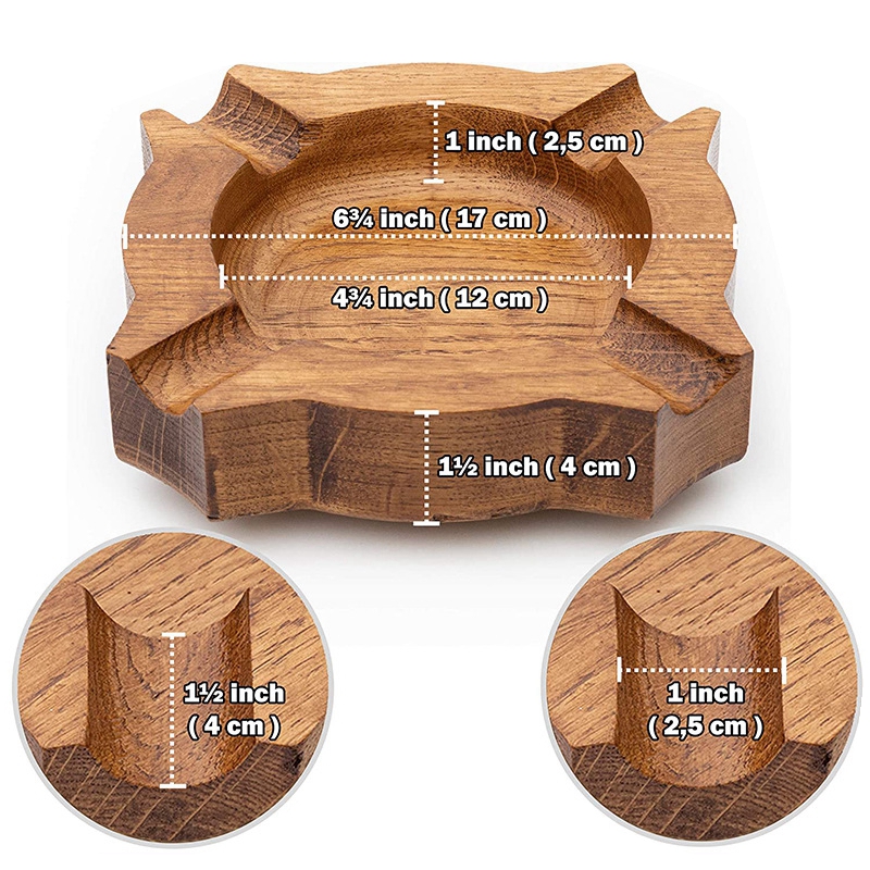 Mais recente madeira natural fumando quatro cinzeiros de charuto para mesa de mesa de mesa de tabaco dicas de cigarro suportes de recipiente cinzeiros de alta qualidade dhl de madeira livre de madeira