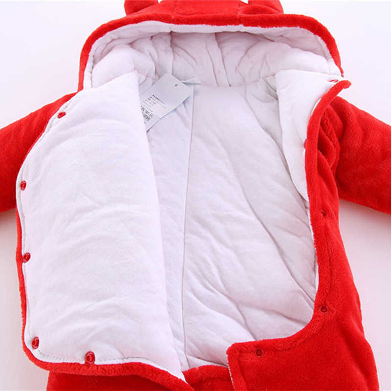 Rompers LZH Baby Winter Ubrania dla urodzonej dziewczynki chłopiec Ogólny zimowy romper dla dzieci Kids Christma Costumes Niemowlę odzieży 220905