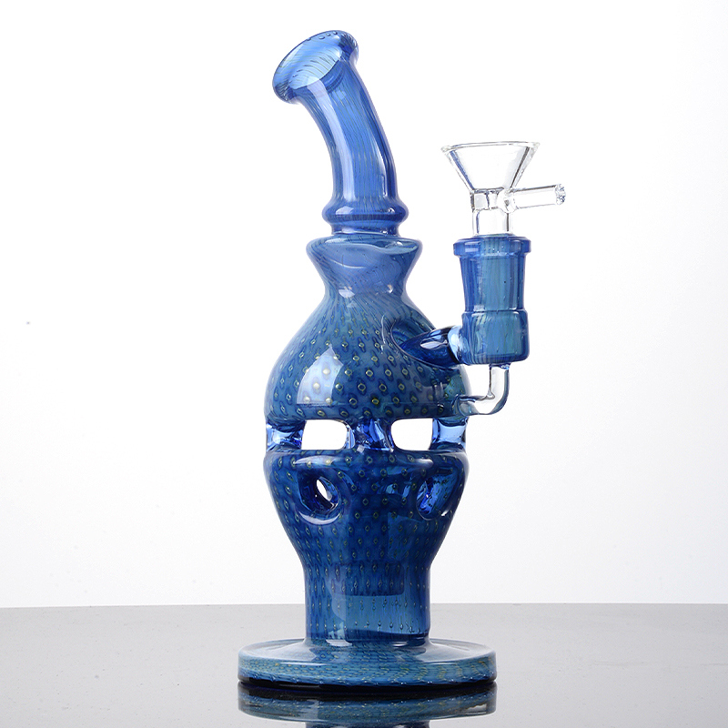 New Beautiful 8 Inch Bongs Faberge Fab Egg Hookahs Heady Glass Water Pipes Showerhead Perc Percolator Dab Rigs Thick Glass Bong With 14mm Joint Bowl