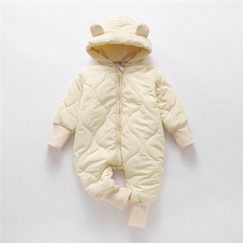 Rompers Milancel Winter Baby Clothing Fur Voering Peuter Girls Rompers Bear Pak Infant Outfit 220905