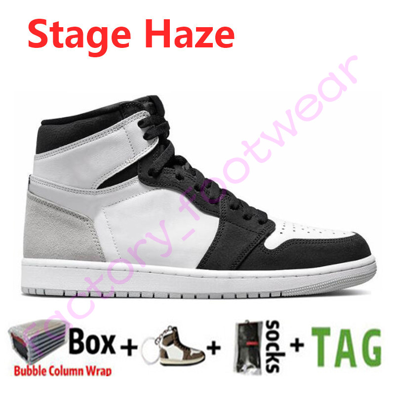 2023 com box jumpman 1 sapatos de basquete para homens mulheres 1s t￪nis perdidos encontrados criados patentes da Universidade Blue Green Stage Haze Starfish Heritage Mens Sport Trainers