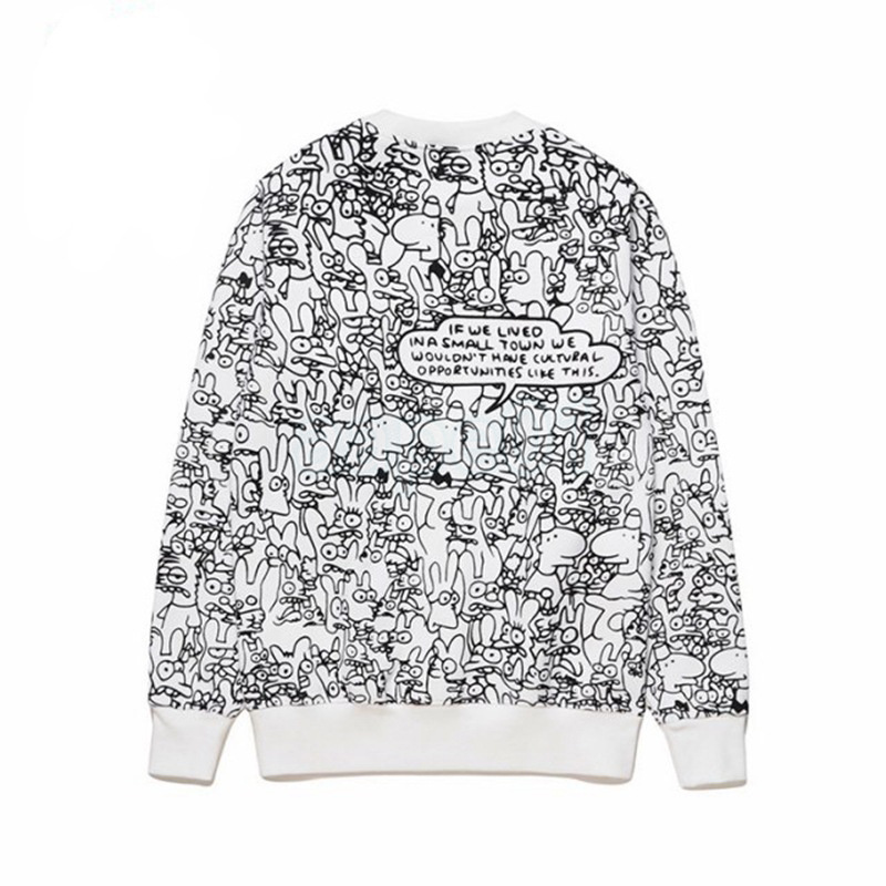Nowy projektant męskie bluzy z kapturem moda męska Graffiti bluzy z nadrukiem główna odzież uliczna odzież sweter dla par rozmiar azjatycki M-2XL