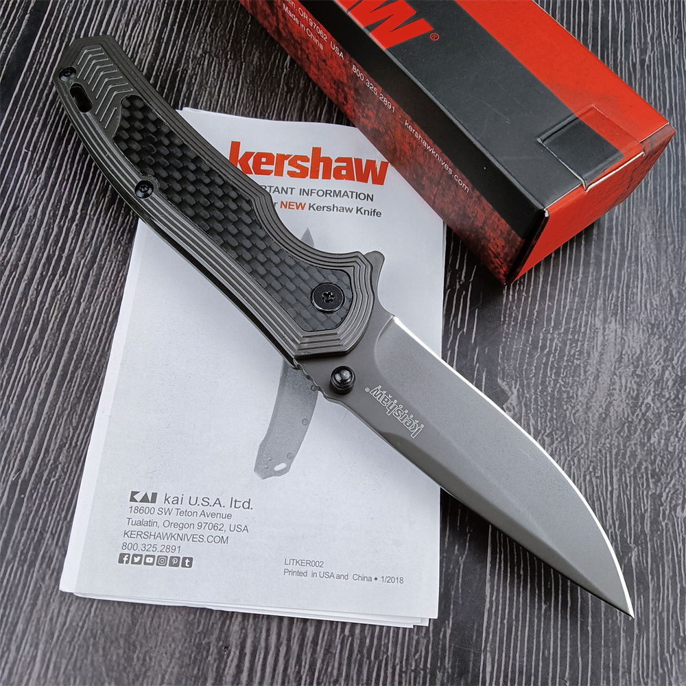 Kershaw Fringe 8310 Grid 2200 EDC Pocket Knife 8cr13mov Steel Blade Blade Flipper Otwarcie Taktyczne Przetrwanie Noża kempingowe