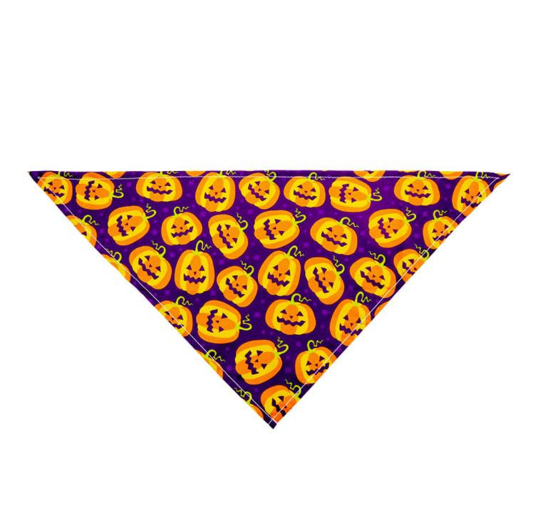 Hundkläder Halloween Pet-Dog Bandana Gift Pumpkin Triangle Bibbs Scarf Accessories for Dogs Cats Pets Party Clothes SN6774